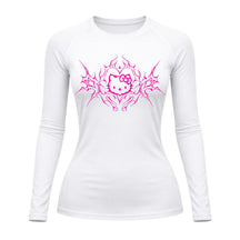 Camiseta Compressão Uv Manga Longa Cyber Tribal Black Heart Hello Kitty Rash Guard