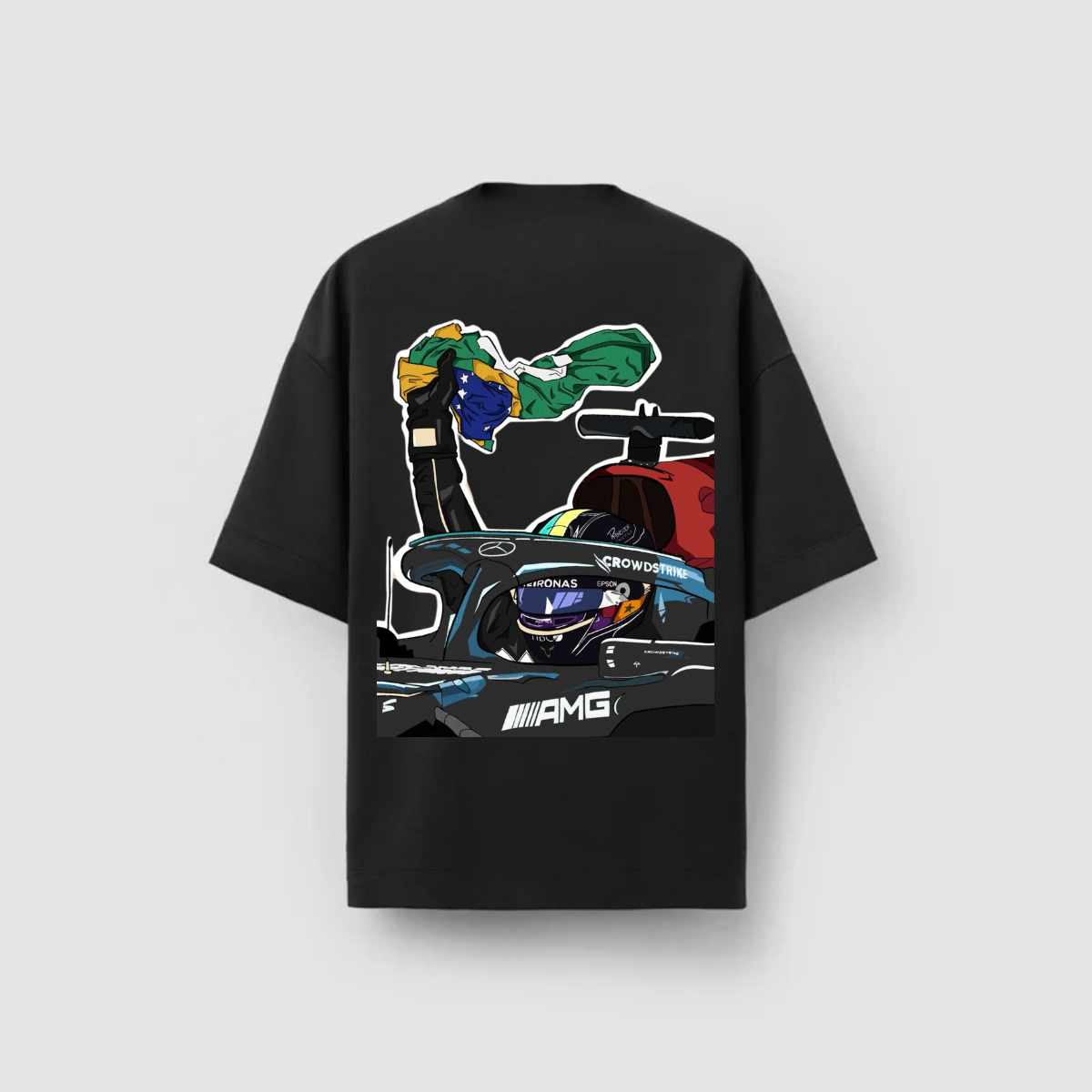 Camiseta Oversized Lewis Hamilton Brasil Premium Tecido 20.1 - Formula 1 - 14