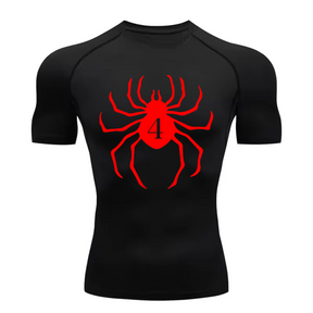 Camisa Compressão Proteção Uv 50+ Estampada Tecido Gelado Segunda Pele Manga Curta Aranha Hisoka