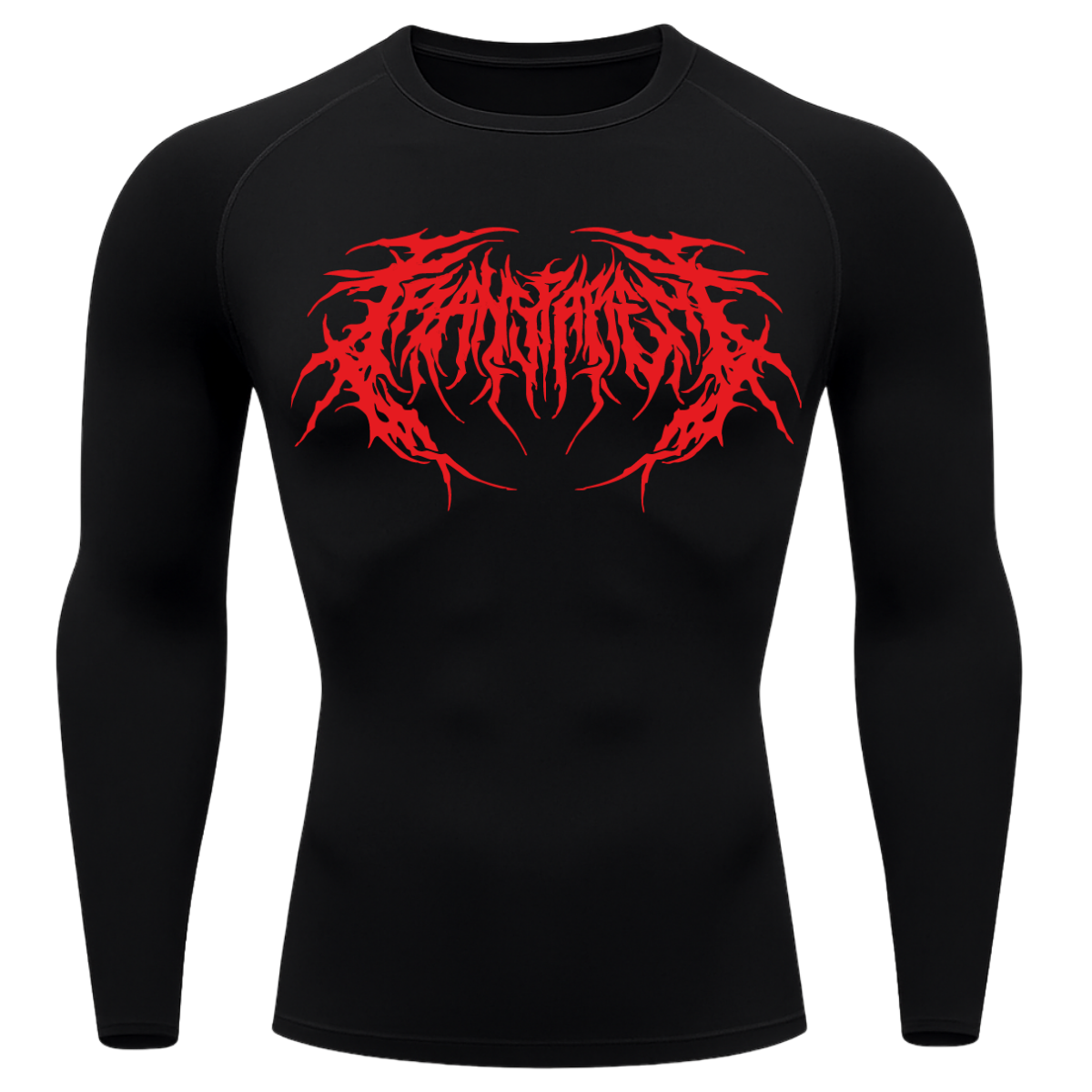 Camiseta Longa Compressão Proteção UV Cyber Tribal Frente