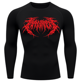 Camiseta Longa Compressão Proteção UV Cyber Tribal Frente