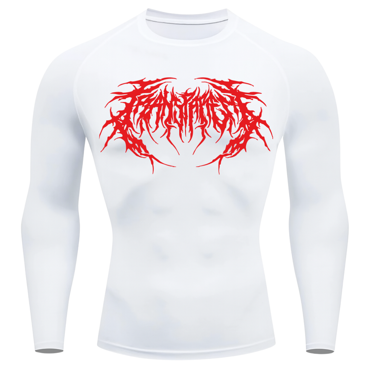 Camiseta Longa Compressão Proteção UV Cyber Tribal Frente