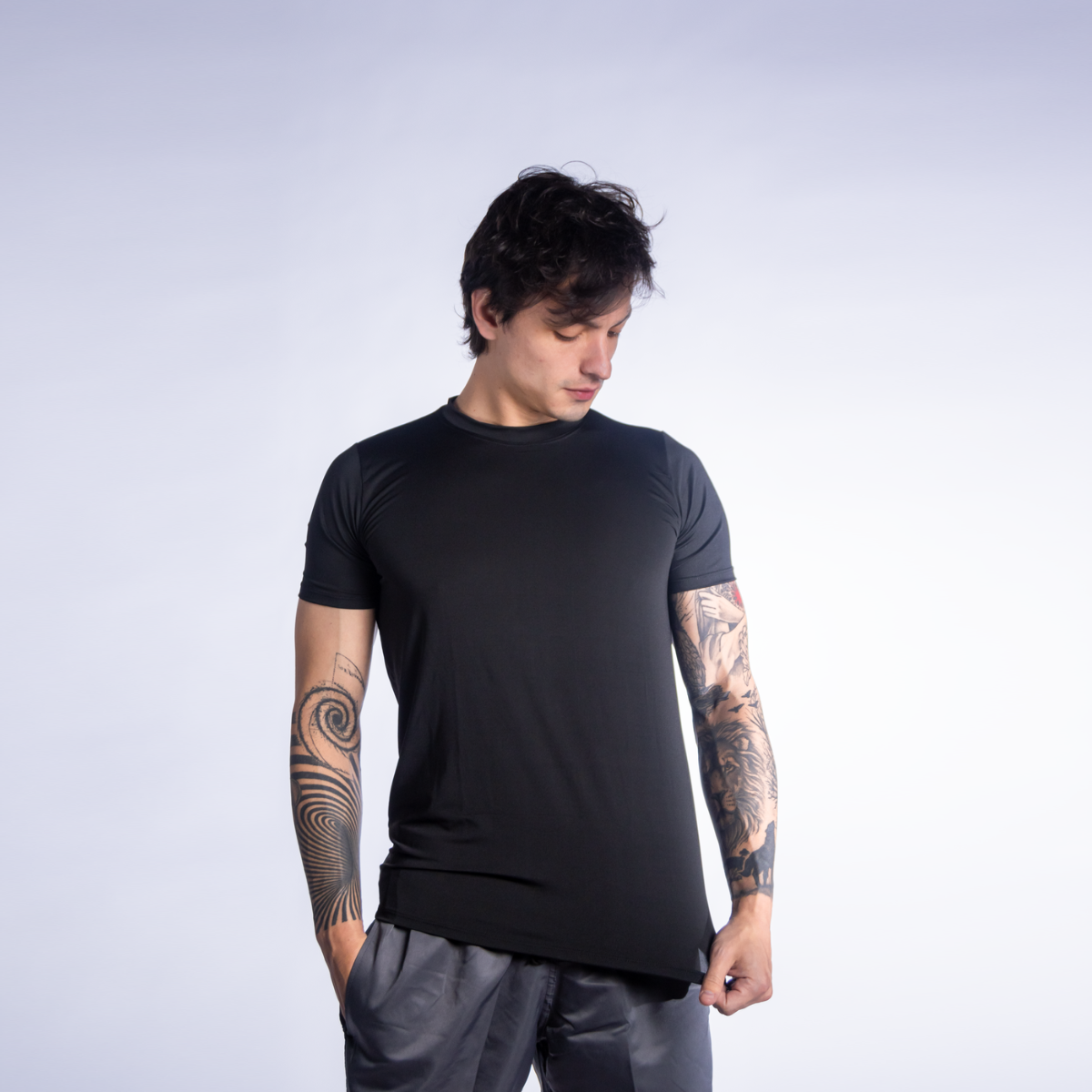 Camisa Curta Preto Uv 50+ DryFit