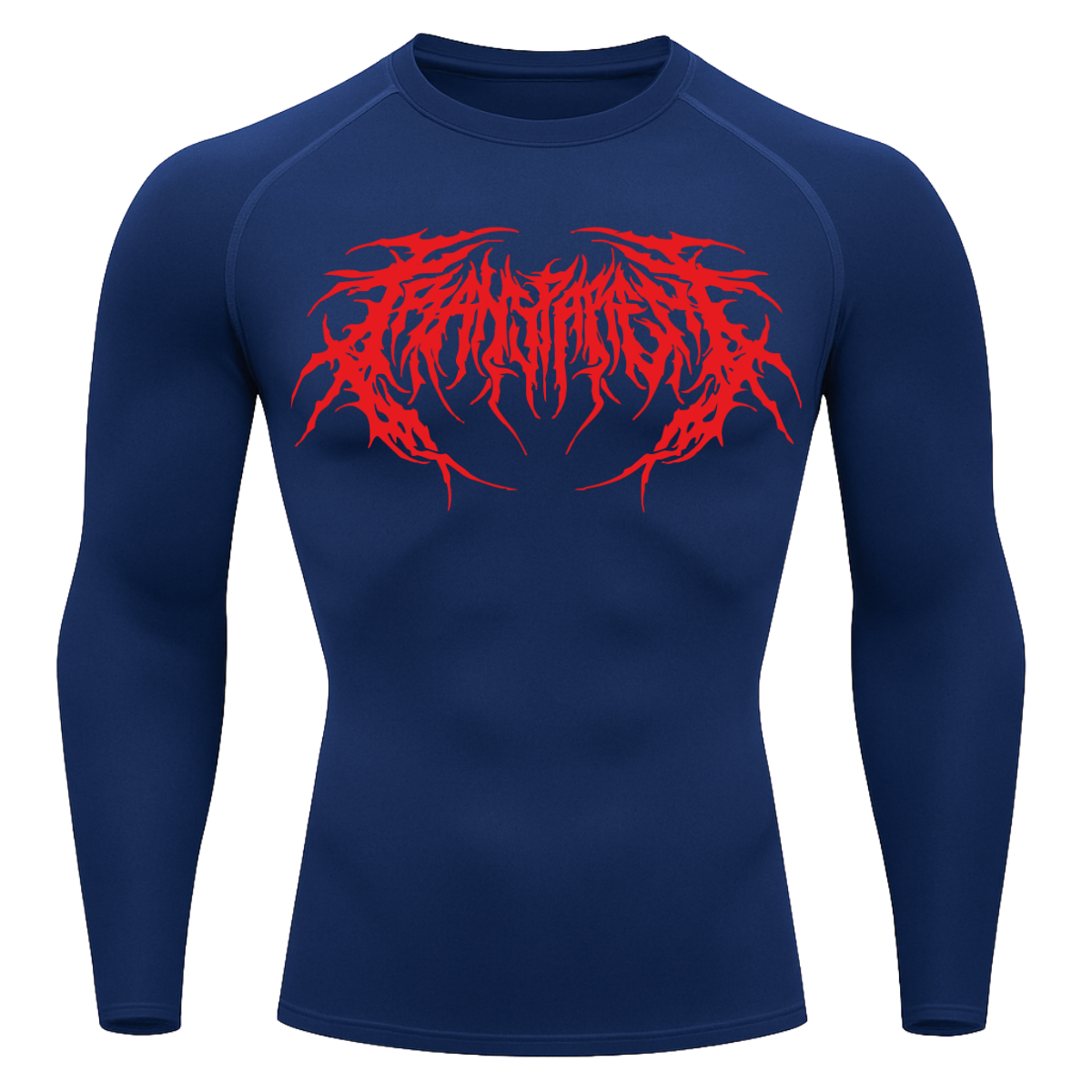 Camiseta Longa Compressão Proteção UV Cyber Tribal Frente