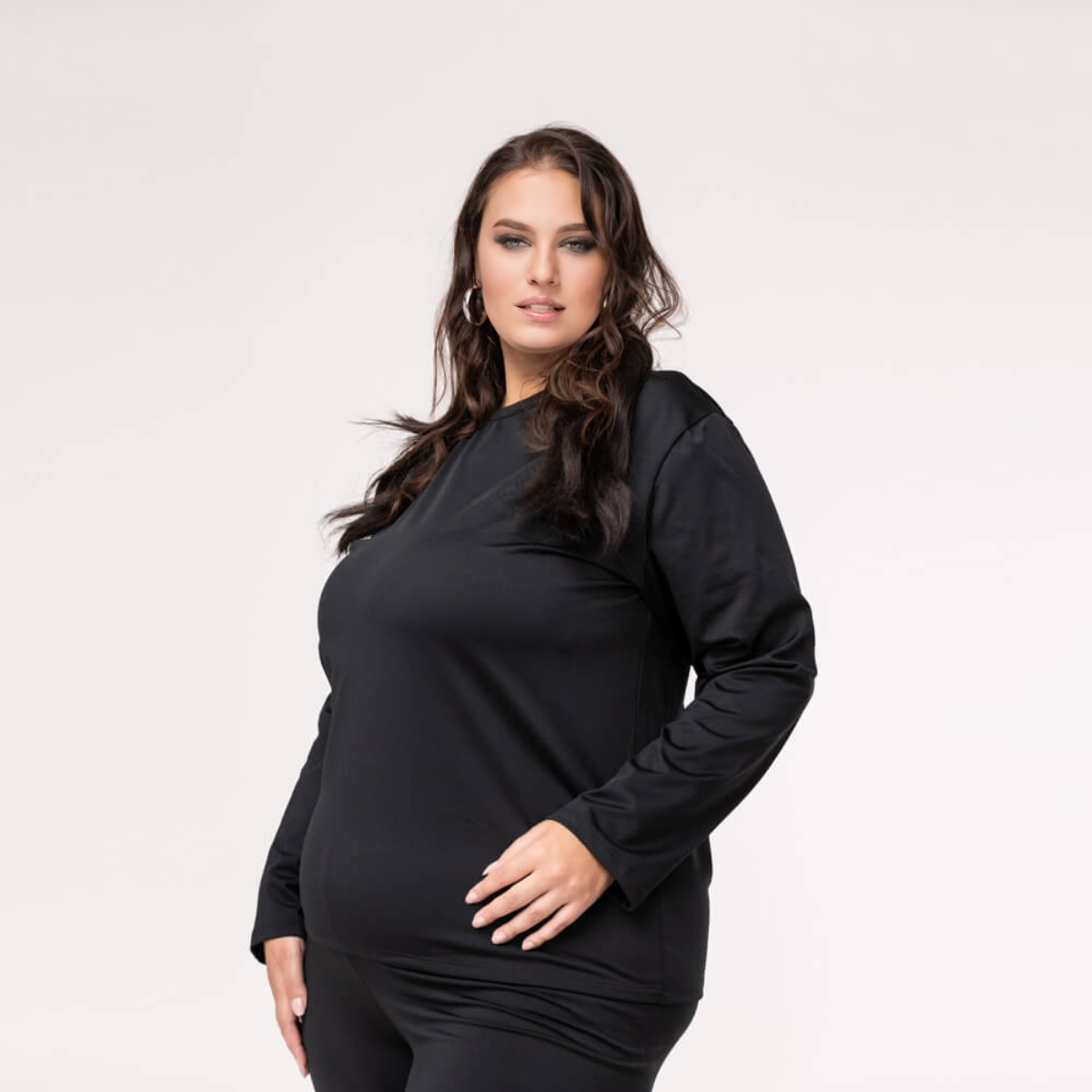 Camisa Plus Size Térmica Tecido Peluciado Feminino