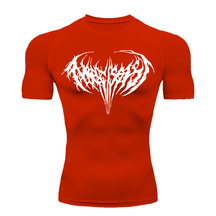 Camiseta Curta Compressão Proteção UV Cyber Tribal Narcissist Frente