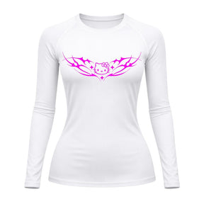 Camiseta Compressão Uv Manga Longa Cyber Tribal Angel Hello Kitty Rash Guard