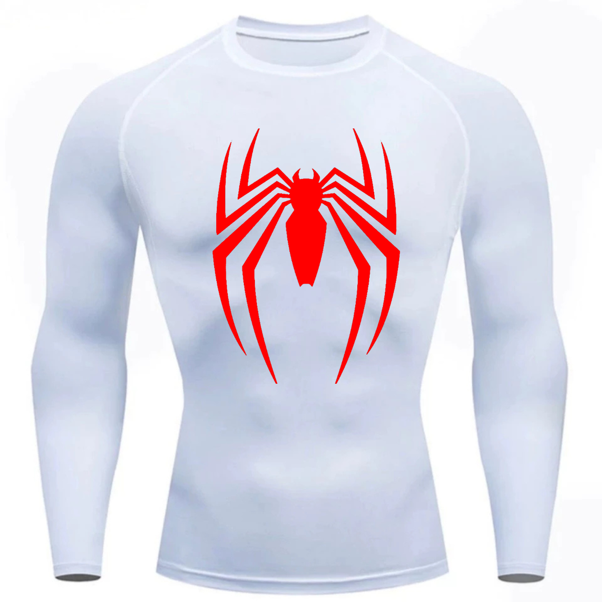 Camisa Compressão Proteção Uv 50+ Estampada Tecido Gelado Segunda Pele Manga Longa Aranha Venom