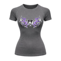 Camiseta Compressão Uv Manga Curta Cyber Tribal Kuromi Hello Kitty Rash Guard