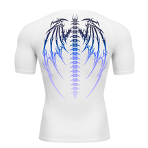 Camiseta Curta Compressão Proteção UV Cyber Tribal Bones Wings Asas 01