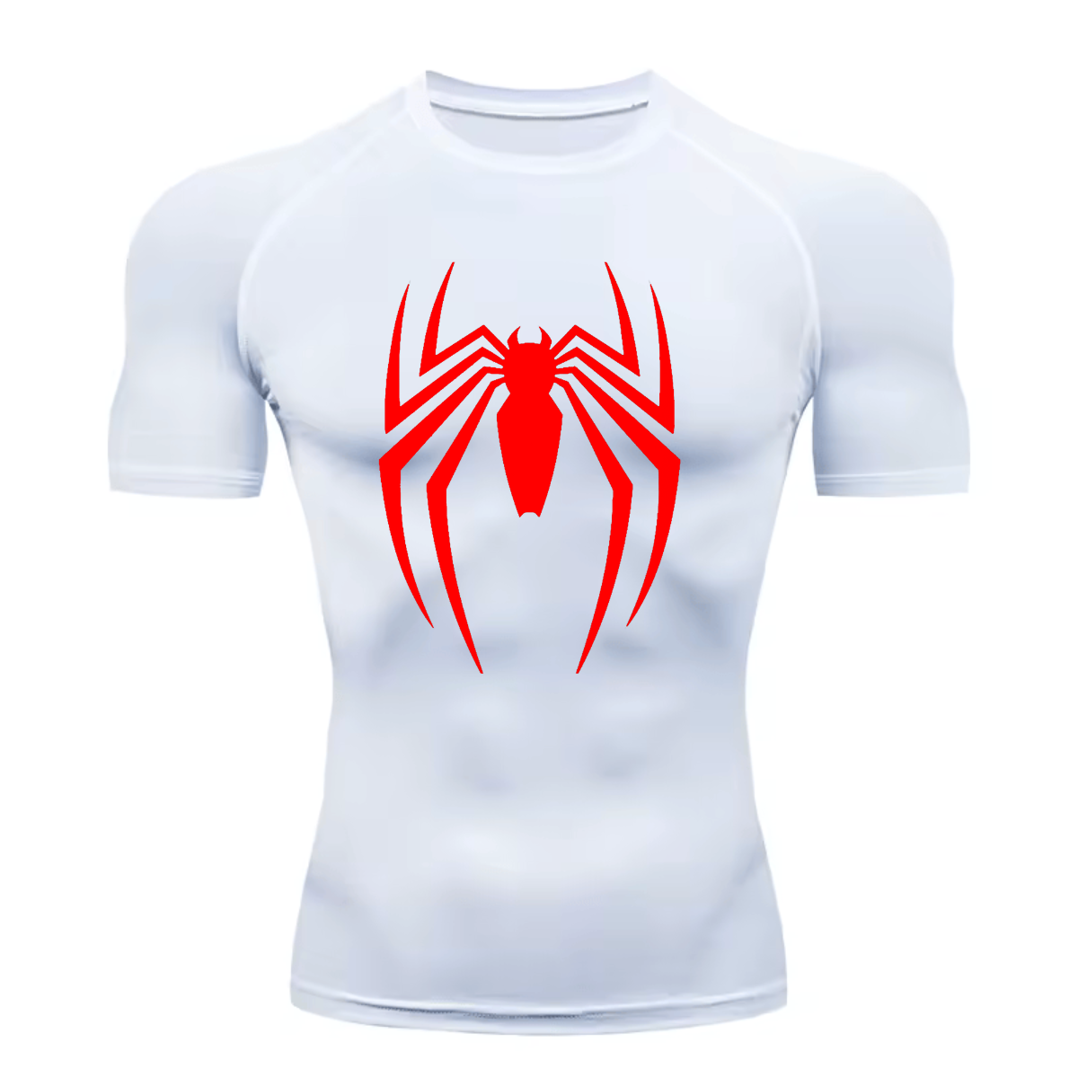 Camisa Compressão Proteção Uv 50+ Estampada Tecido Gelado Segunda Pele Manga Curta Aranha Venom