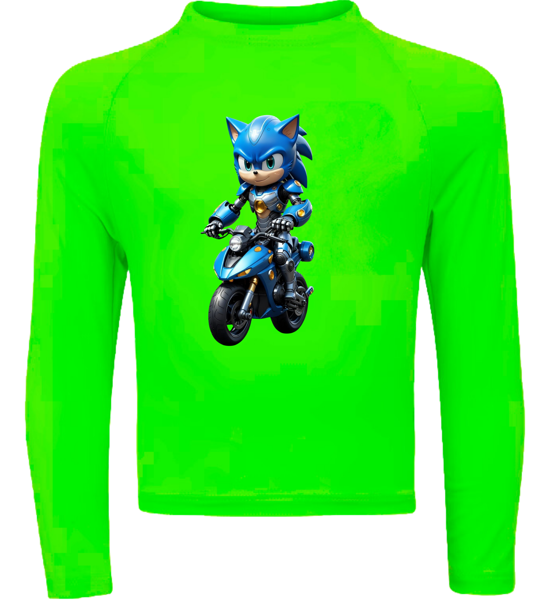 Camiseta Sonic Motoqueiro Radical O Mais Veloz Térmica Juvenil Infantil Proteção Solar Uv 50+ Estampada - 17