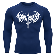 Camiseta Longa Compressão Proteção UV Cyber Tribal Narcissist Rash Guard