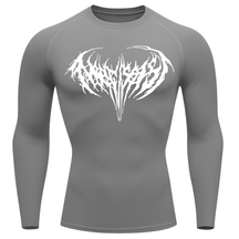 Camiseta Longa Compressão Proteção UV Cyber Tribal Narcissist Rash Guard