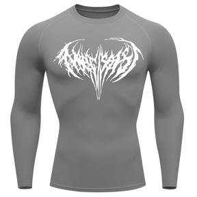 Camiseta Longa Compressão Proteção UV Cyber Tribal Narcissist Rash Guard