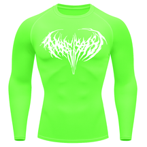 Camiseta Longa Compressão Proteção UV Cyber Tribal Narcissist Rash Guard