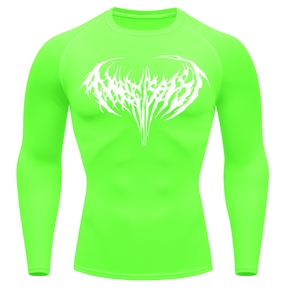 Camiseta Longa Compressão Proteção UV Cyber Tribal Narcissist Rash Guard