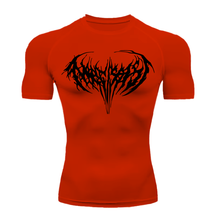Camiseta Curta Compressão Proteção UV Cyber Tribal Narcissist Frente