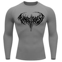 Camiseta Longa Compressão Proteção UV Cyber Tribal Narcissist Rash Guard