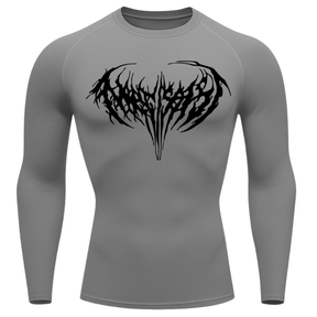 Camiseta Longa Compressão Proteção UV Cyber Tribal Narcissist Rash Guard