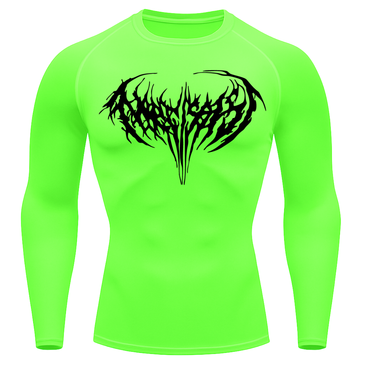 Camiseta Longa Compressão Proteção UV Cyber Tribal Narcissist Rash Guard