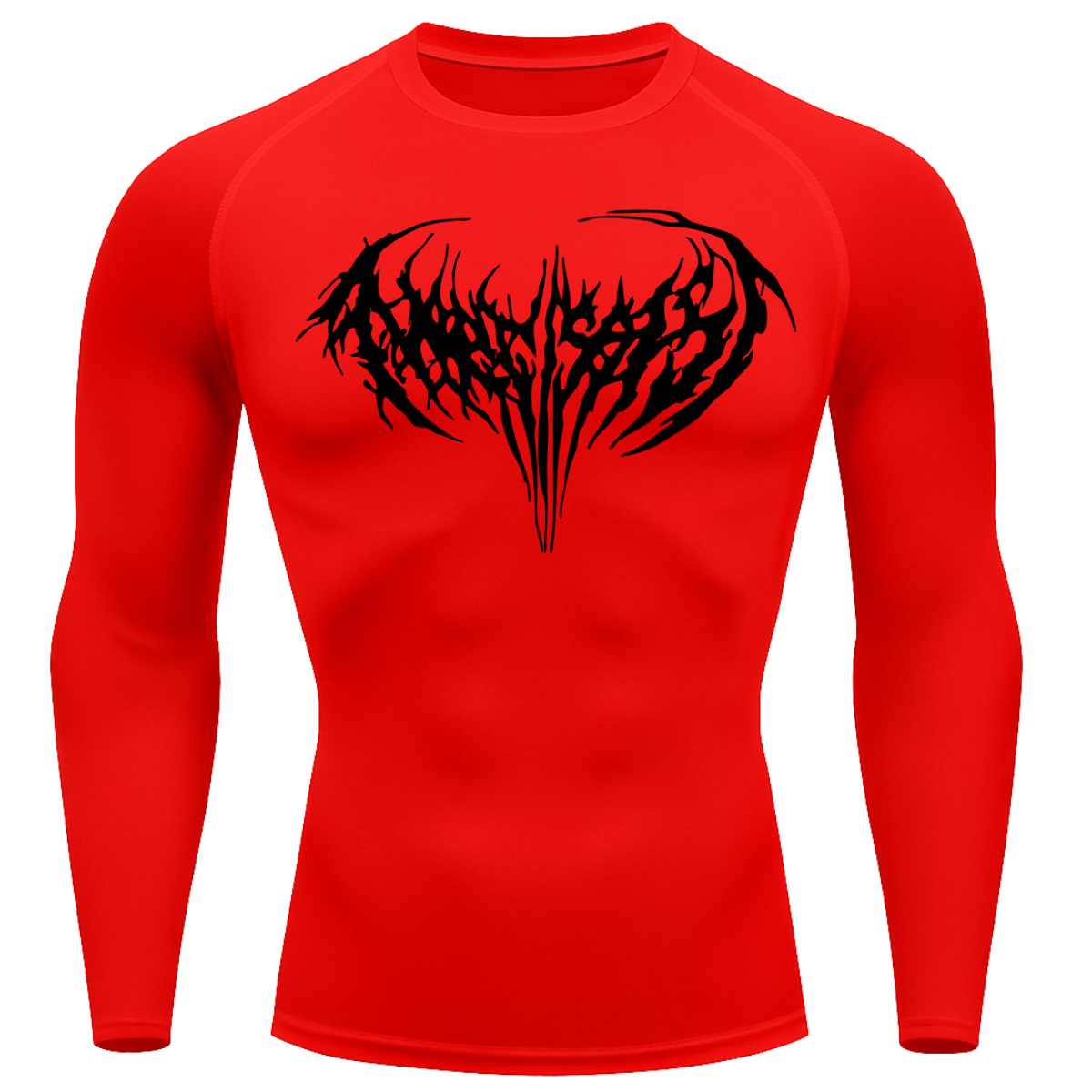 Camiseta Longa Compressão Proteção UV Cyber Tribal Narcissist Rash Guard