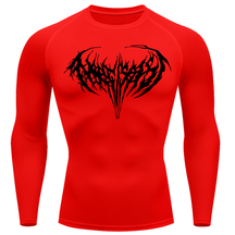 Camiseta Longa Compressão Proteção UV Cyber Tribal Narcissist Rash Guard