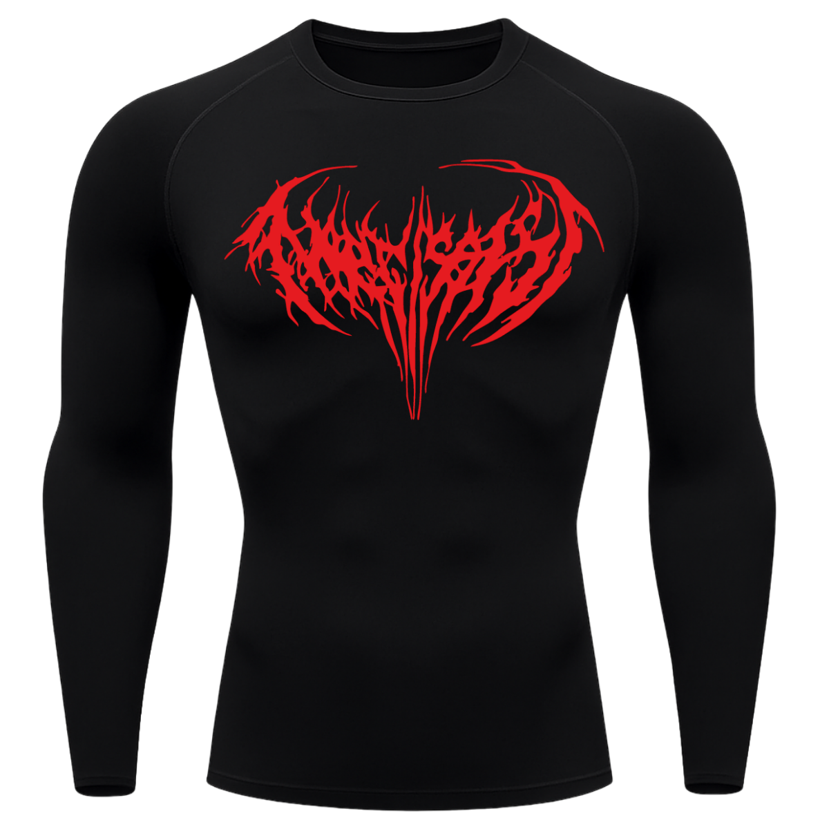Camiseta Longa Compressão Proteção UV Cyber Tribal Narcissist Rash Guard