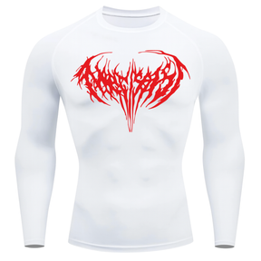 Camiseta Longa Compressão Proteção UV Cyber Tribal Narcissist Rash Guard