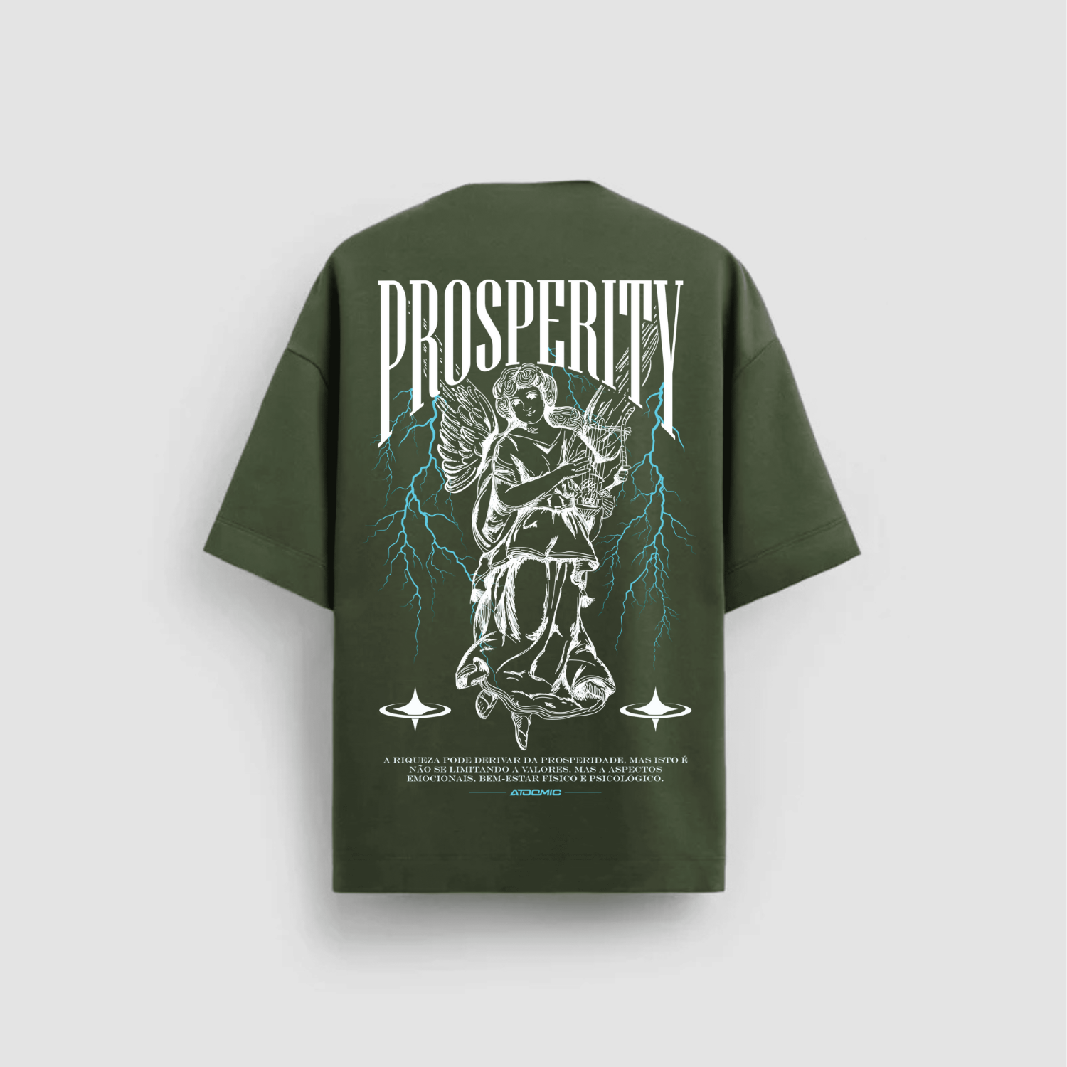 希少　OVERSTAYER M-A-S MODEL8101 Camiseta Masculina Oversized Premium 20.1 Prosperity Camisa
