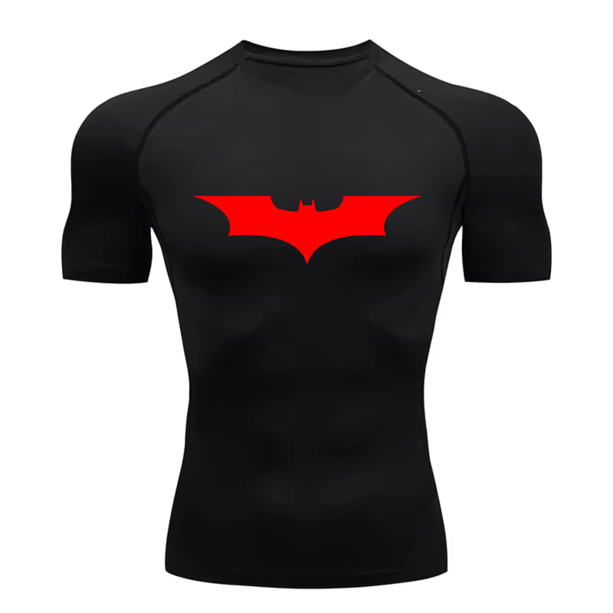 Camisa Compressão Proteção Uv 50+ Estampada Tecido Gelado Segunda Pele Manga Curta Símbolo Batman