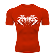 Camiseta Curta Compressão Proteção UV Cyber Tribal Frente