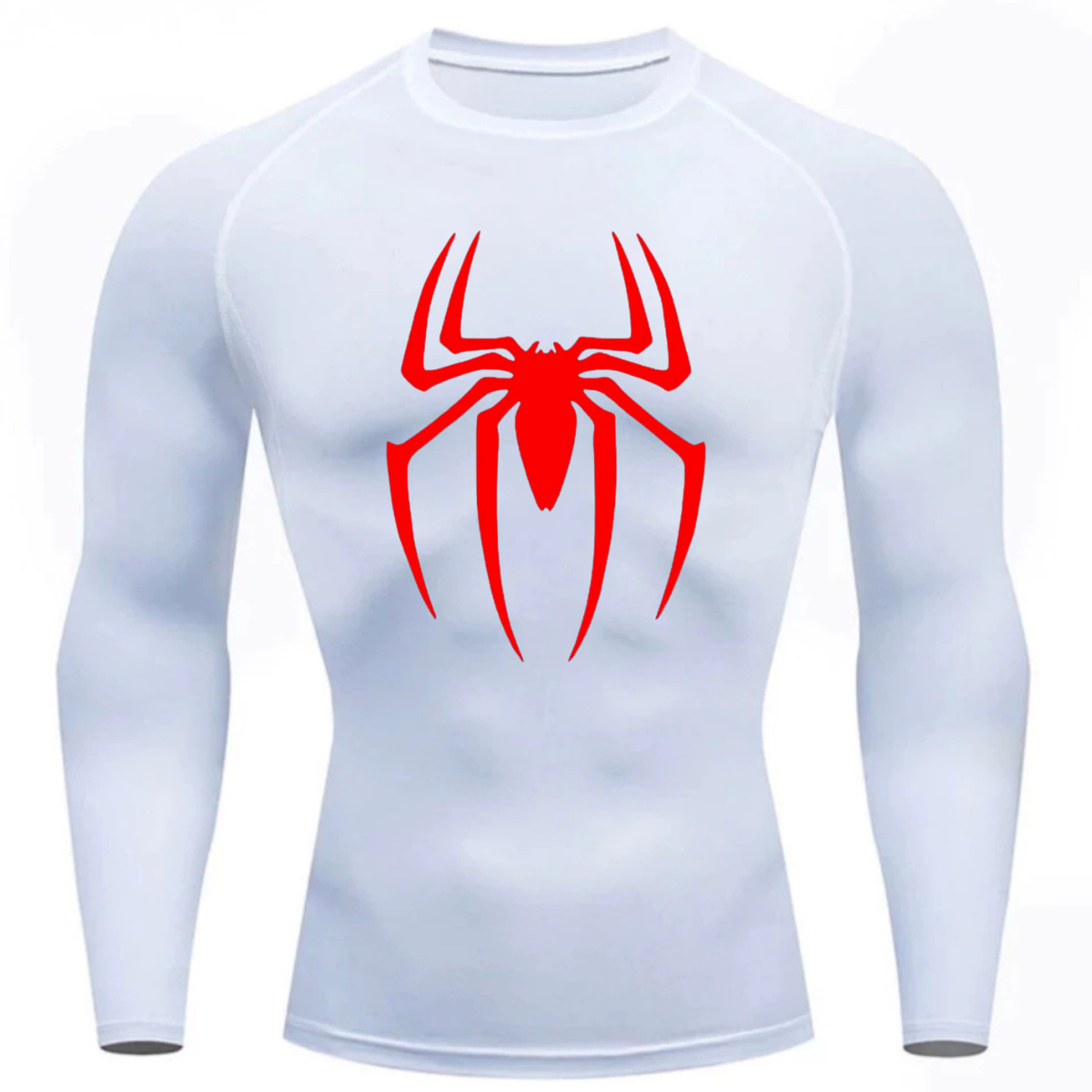 Camisa Compressão Proteção Uv 50+ Estampada Tecido Gelado Segunda Pele Manga Longa Spider Man Homem Aranha