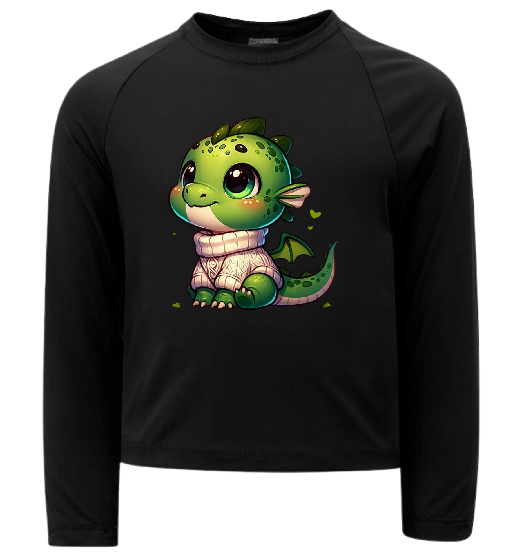 Camiseta Dragão Verde Fofo De Blusa Térmica Juvenil Infantil Proteção Solar Uv 50+ Estampada - 20