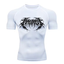 Camiseta Curta Compressão Proteção UV Cyber Tribal Frente