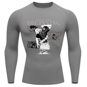 Camiseta Compressão Proteção Uv 50+ Manga Longa Jujutsu Kaisen Toji Zenin Behind Rash Guard