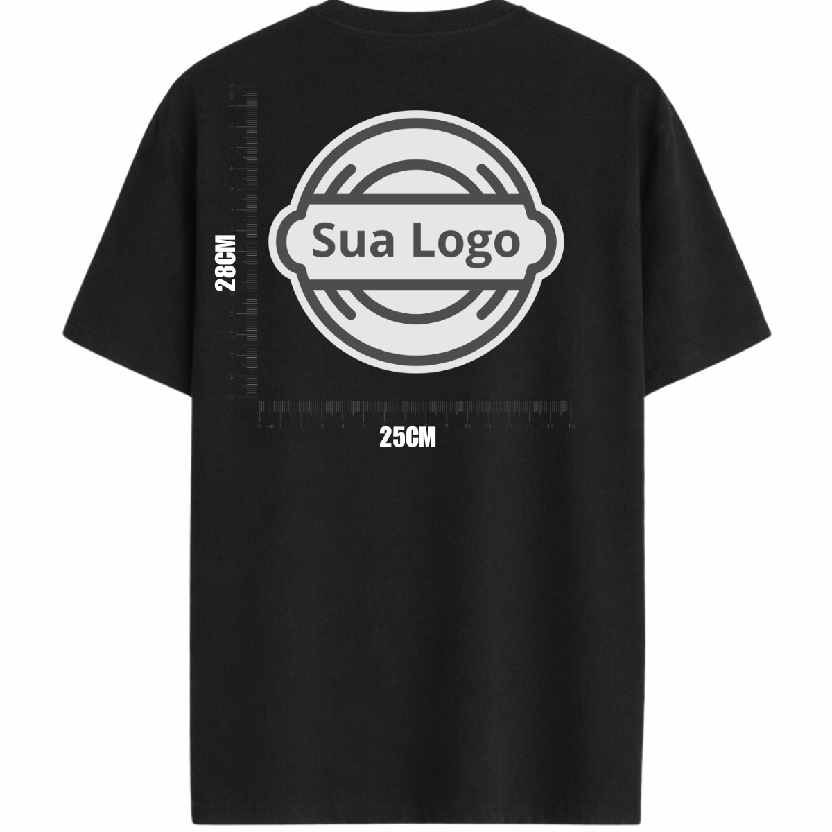 Camiseta PERSONALIZADA Algodão Premium Casual Algodão 30.1 Estampa Logo