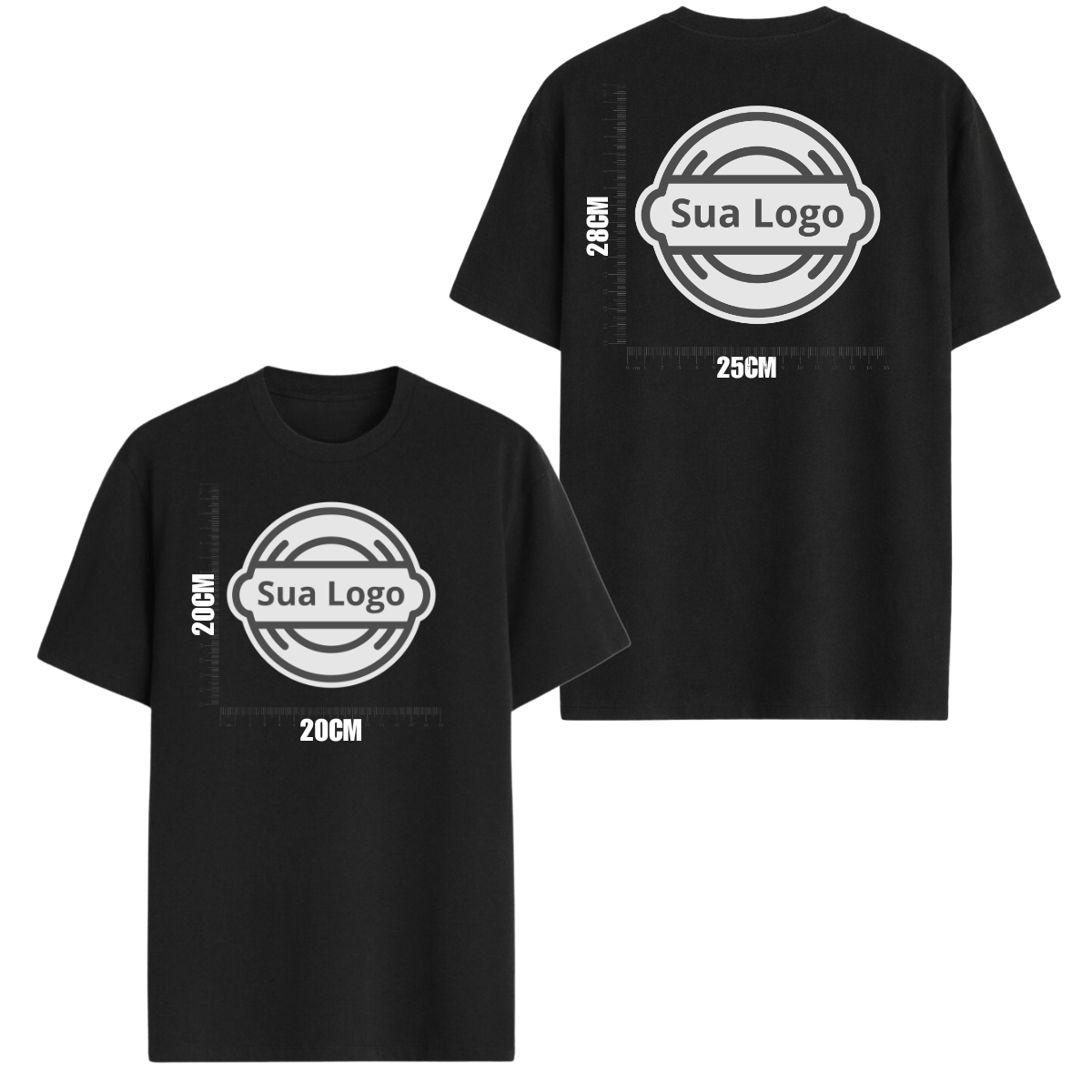 Camiseta PERSONALIZADA Algodão Premium Casual Algodão 30.1 Estampa Logo