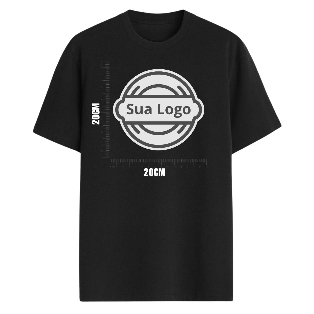 Camiseta PERSONALIZADA Algodão Premium Casual Algodão 30.1 Estampa Logo