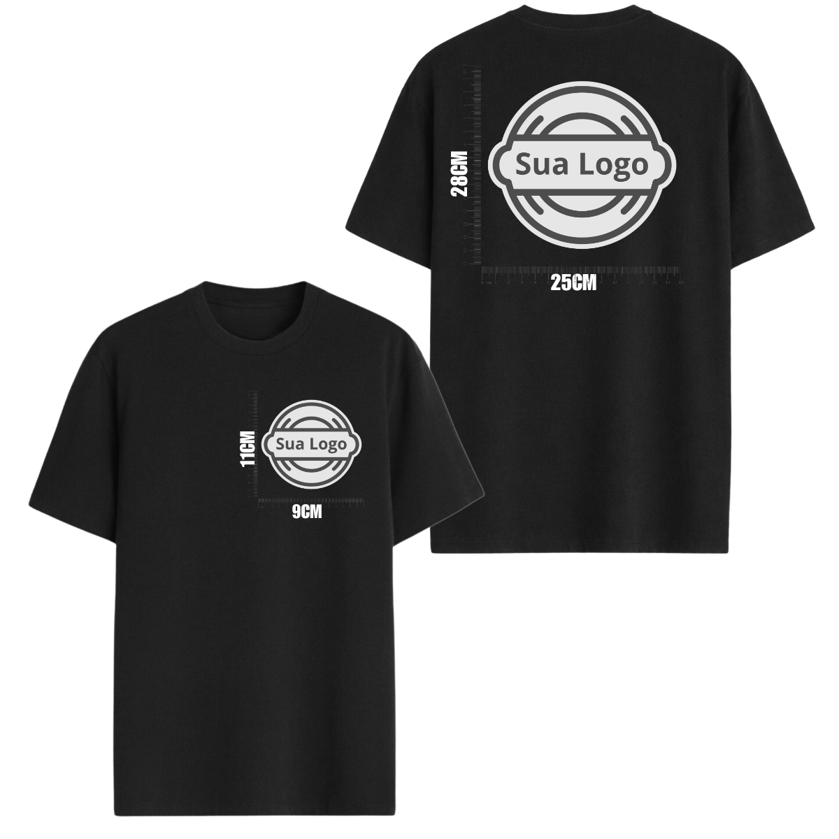 Camiseta PERSONALIZADA Algodão Premium Casual Algodão 30.1 Estampa Logo