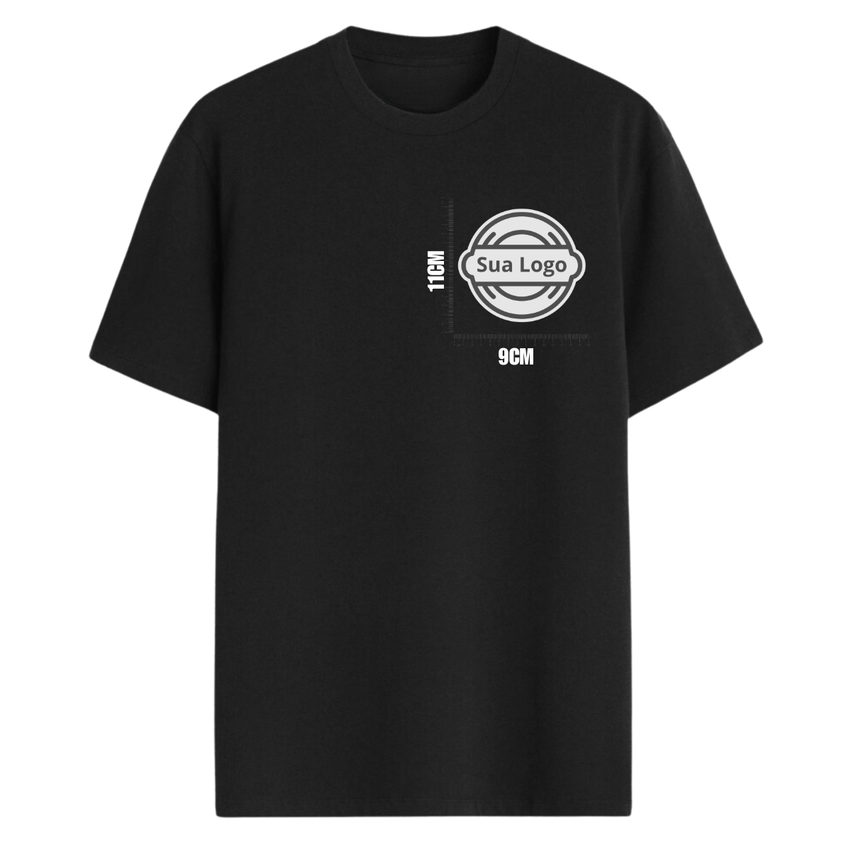 Camiseta PERSONALIZADA Algodão Premium Casual Algodão 30.1 Estampa Logo