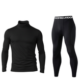 Kit Calça Térmica e Camisa Térmica Masculina Manga Longa Gola Alta Segunda Pele - Todas as Cores