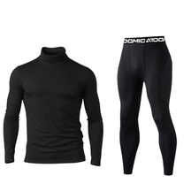 Kit Calça Térmica e Camisa Térmica Masculina Manga Longa Gola Alta Segunda Pele - Todas as Cores