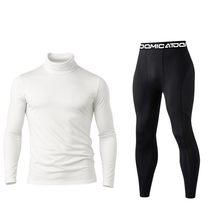 Kit Calça Térmica e Camisa Térmica Masculina Manga Longa Gola Alta Segunda Pele - Todas as Cores
