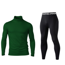 Kit Calça Térmica e Camisa Térmica Masculina Manga Longa Gola Alta Segunda Pele - Todas as Cores