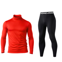 Kit Calça Térmica e Camisa Térmica Masculina Manga Longa Gola Alta Segunda Pele - Todas as Cores
