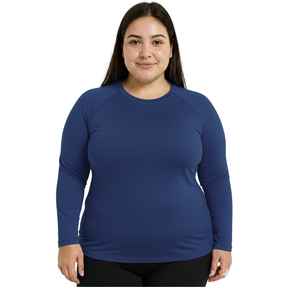 Camisa Plus Size Azul Marinho Proteção Solar 50+