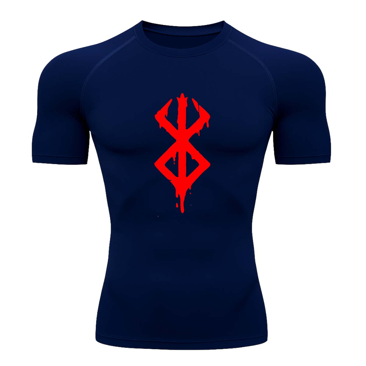 Camiseta Compressão Proteção Uv 50+ Segunda Pele Manga Curta Símbolo Berserk