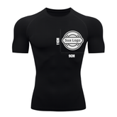 Camiseta PERSONALIZADA UV Curta Preta Estampa Logo