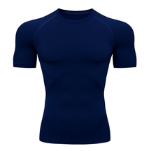 Camiseta Manga Curta Azul Marinho Proteção Uv 50+ DryFit